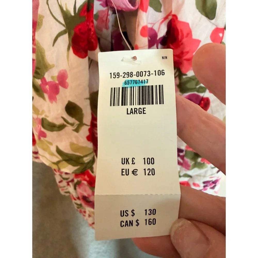 Abercrombie & Fitch Maxi Dress Women Small White Floral Tiered Tie Back Romantic